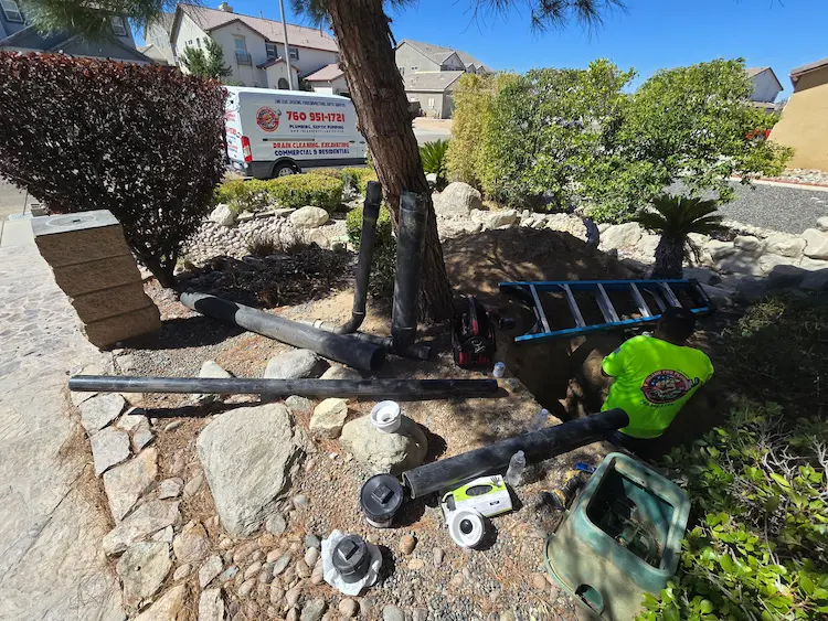 Sewer blockage clearing service performed in Victorville California