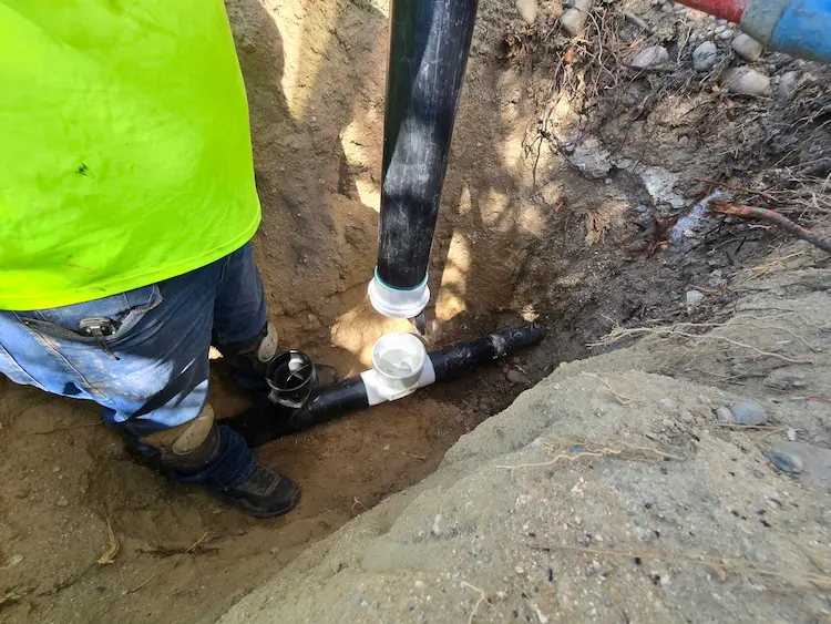 Professional sewer repair work at a Victorville California property